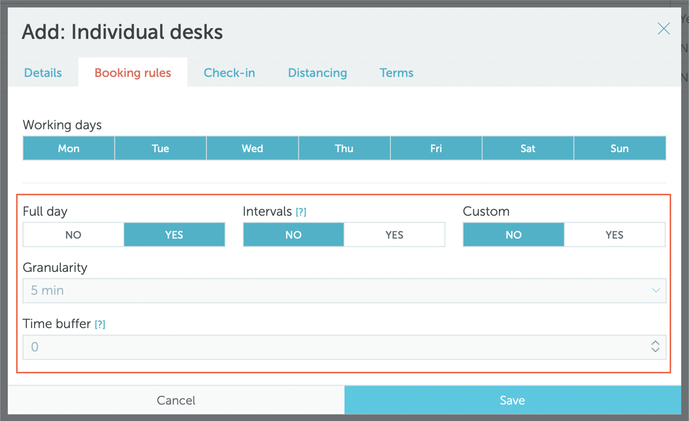 How to configure booking rules